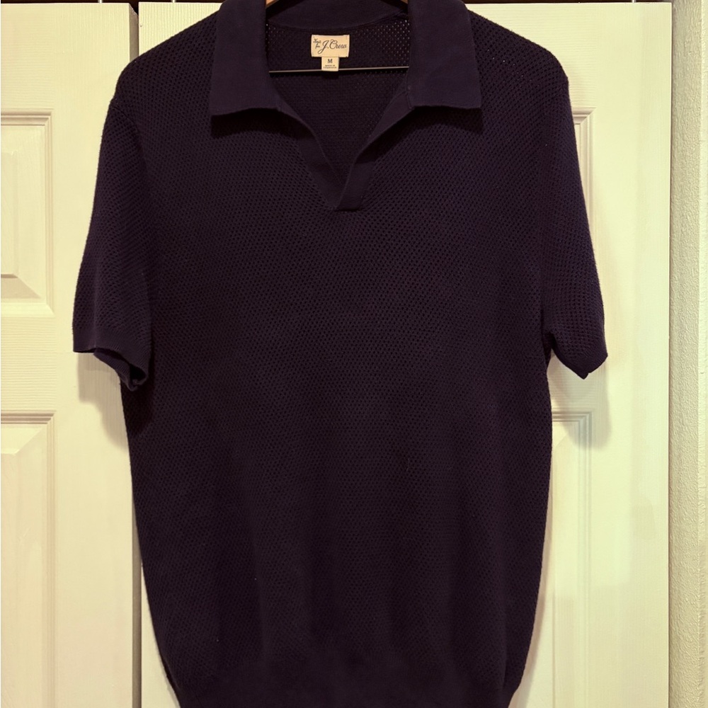 J. Crew Navy Knit Sweater Polo